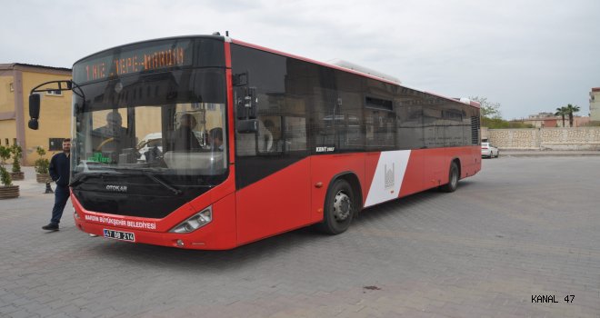 Mardin’de belediye otobüsleri kırmızı beyaz oldu